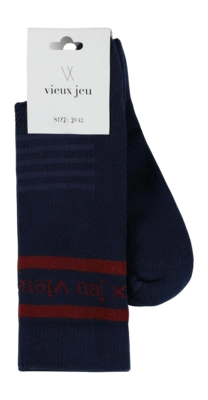 Tennissok Vieux Jeu Unisex Bo Socks Navy/Burgundy