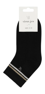 Tennissok Vieux Jeu Women Mel Mid Socks Black