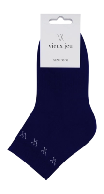 Tennissok Vieux Jeu Women Mel Mid Socks Navy