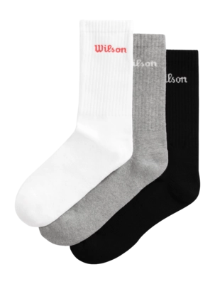 Tennissok Wilson Dames/Heren U Crew Logo Multi 3 Pack