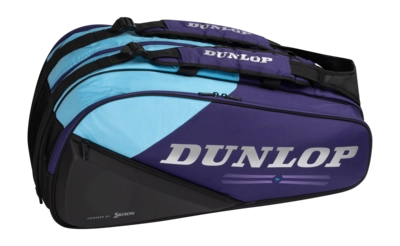 Tennistas Dunlop FX Performance 12 Racket Bag Violet/Black/Cyan