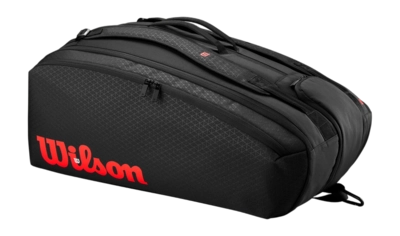 Tennistas Wilson Unisex Clash V3 Black/Infrared 15-Pack Racquet Bag 76 x 45 x 34,5 cm