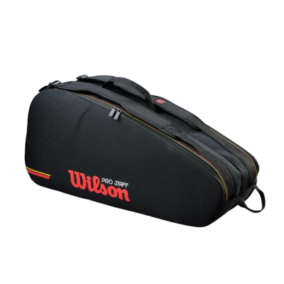 Tennistas Wilson Dames en Heren Pro Staff Classic Black 6-Pack Racket Bag