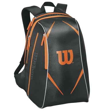 Tennistasche Wilson Topspin Backpack Burn Schwarz Orange