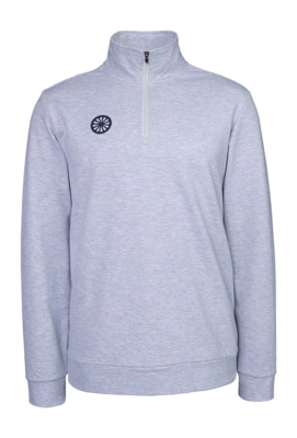 Tennistrui The Indian Maharadja Men Half Zip Sweater Light Grey Melange 4-way stretch