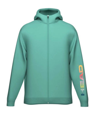 Tennisvest HEAD Men Rally Turquoise Hoodie Full-Zip Regular Fit