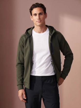 Tennisvest Sjeng Sports Men Arno Camo Green Regular Fit