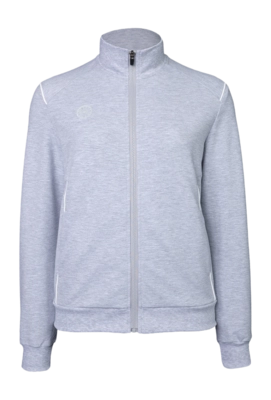Tennisvest The Indian Maharadja Women Cotton Track Jacket Light Grey Melange Regular Fit