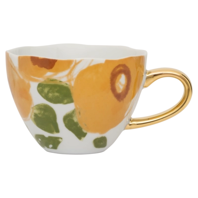 Thee- en Koffiekop Urban Nature Culture Good Morning Cappuccino/Tea Floral Art Caramel 350 ml