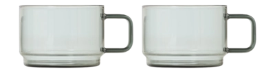 Theeglas AdHoc Impact Grey 300 ml (Set van 2)