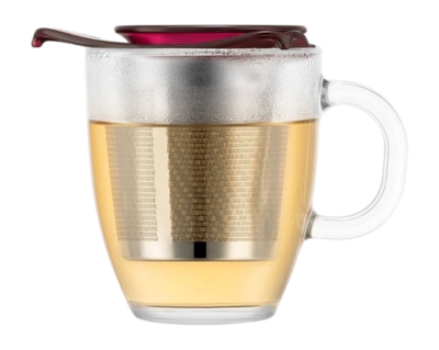 Theeglas Bodum Yoyo Met Filter Aubergine 350 ml