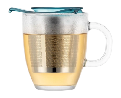 Theeglas Bodum Yoyo Met Filter Blauw 350 ml