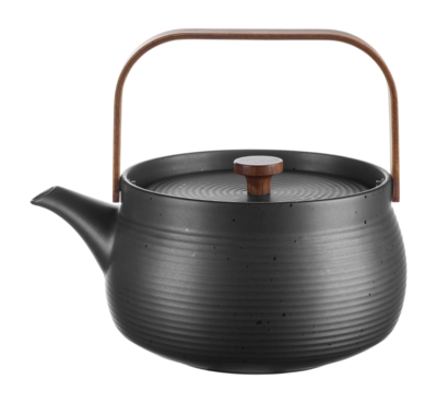 Theepot ASA Selection Japandi With Wooden Handle Black 1,5 L