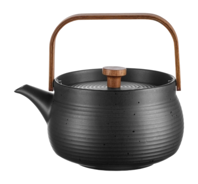 Theepot ASA Selection Japandi With Wooden Handle Black 600 ml