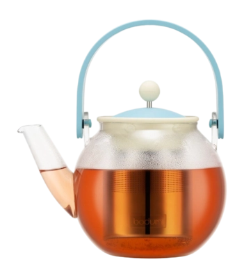 Theepot Bodum Assam Met RVS Filter 8 Kops Blauw 1 L