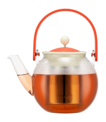 Theepot Bodum Assam Met RVS Filter 8 Kops Oranje 1 L