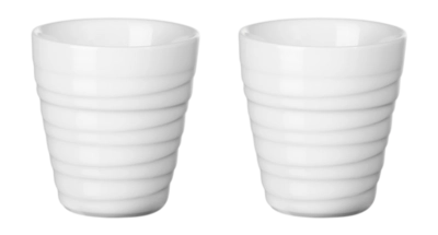 Thermosbeker ASA Selection Thermo Espresso Twisted White 80 ml (Set van 2)