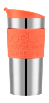 Thermosbeker Bodum Travel Mug Vacuüm RVS/Oranje 350 ml