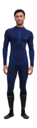 Thermoshirt Falke Men Longsleeve Turtleneck Warm Space Blue