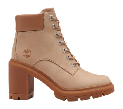 Timberland Women Allington Heights Mid Lace Up Boot Light Beige Nubuck