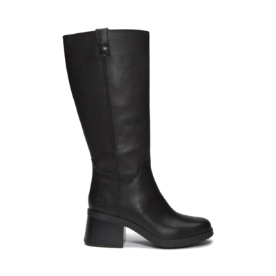 Timberland Women Bellevaux Tall Zip Up Boot Black Full Grain