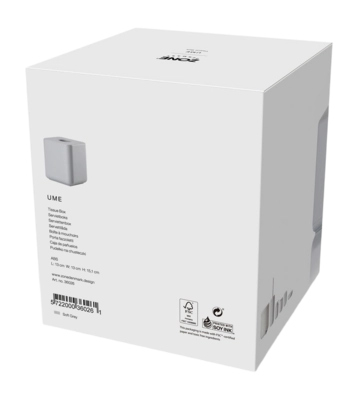 Tissuebox Zone Denmark Ume Grey 13 x 13 x 15,1 cm | Stijlvol in Huis