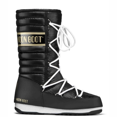 Moon Boot Women Quilted Black Gold