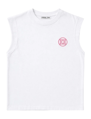 Top Deblon Women Freya White Powder Pink