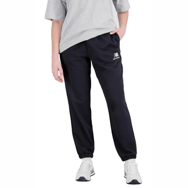 Trainingsbroek New Balance Women Essentials Stacked Logo French Terry Sweatpant Black