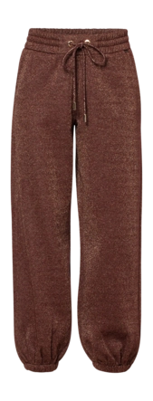Trainingsbroek Goldbergh Women Glimpse Vino Rosso Lurex Melange Losse fit