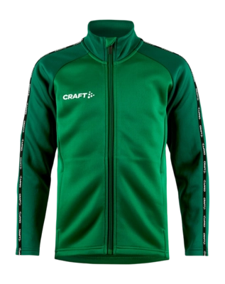 Trainingsjack Craft Junior Squad 2.0 Full Zip Team Green-Ivy