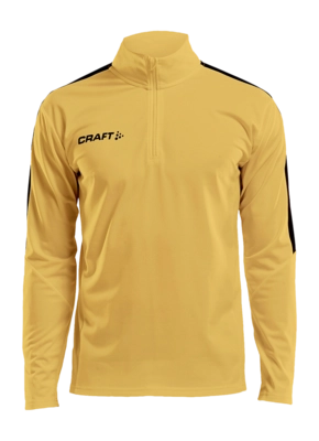 Trainingsjack Craft Men Progress Halfzip LS Tee Yellow/Black Regular Fit