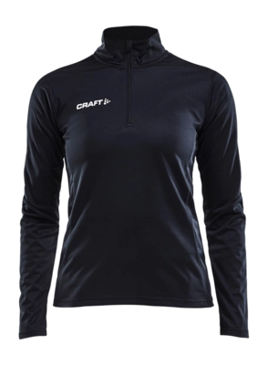 Trainingsjack Craft Women Progress Halfzip LS Tee Black/White Regular Fit