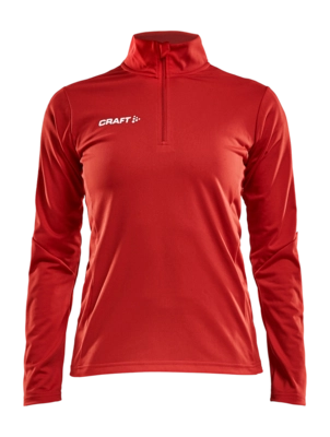 Trainingsjack Craft Women Progress Halfzip LS Tee Bright Red Regular Fit