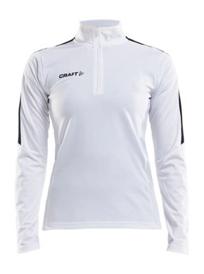 Trainingsjack Craft Women Progress Halfzip LS Tee White Regular Fit