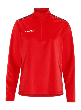 Trainingsjack Craft Women Squad Go Half Zip Bright Red