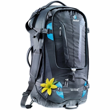 Backpack Deuter Traveller 60 + 10 SL Black Turquoise