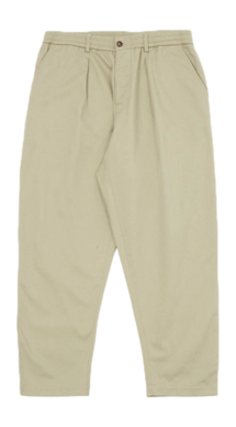 Pantalon Universal Works Men Pleated Track Pant Twill Stone