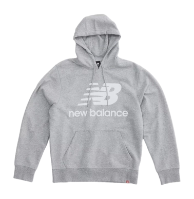 Pullover New Balance Essentials Stack Logo Po Hoodie Atlantic Grey Herren