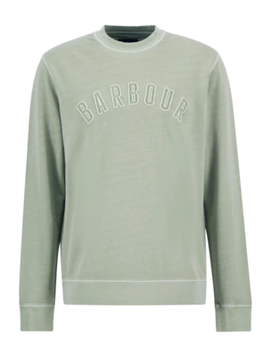 Trui Barbour Men Banford Garment Dye Crewneck Seagrass