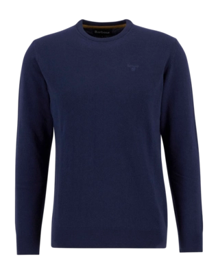 Trui Barbour Men Essential Lambswool Crew Neck Sweater Atlantic Blue