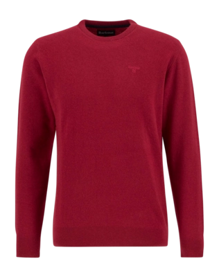 Trui Barbour Men Essential Lambswool Crew Neck Sweater Biking Red