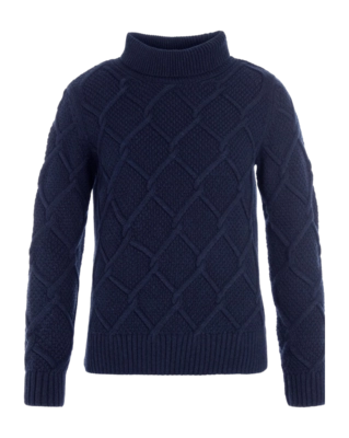 Trui Barbour Women Burne Roll Neck Knitted Jumper Navy