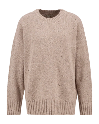 Trui Barbour Women Lavensdale Crew Knitted Jumper Light Honey