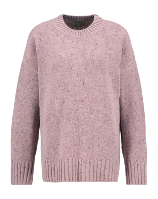 Trui Barbour Women Lavensdale Crew Knitted Jumper Pink Blush