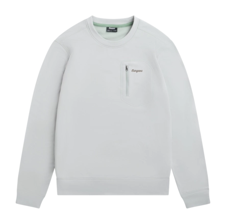 Trui Bergans Men Midtli Midlayer Sweatshirt Dried Sage Relaxed Fit