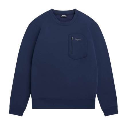 Trui Bergans Men Midtli Midlayer Sweatshirt Navy Blue Relaxed fit