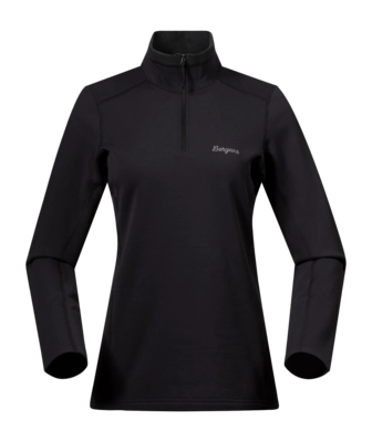 Trui Bergans Women Midtli Midlayer Half Zip Black Slim Fit