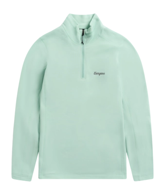 Trui Bergans Women Midtli Midlayer Half Zip Mint Crush Slim Fit