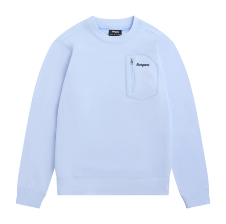 Trui Bergans Women Midtli Midlayer Sweatshirt Cool Blue Relaxed Fit